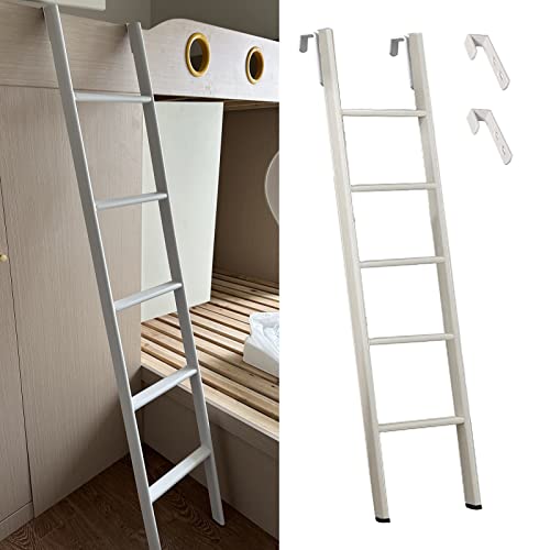 Escalera blanca para litera de 150 cm que ahorra espacio en dormitorios y lofts modernos