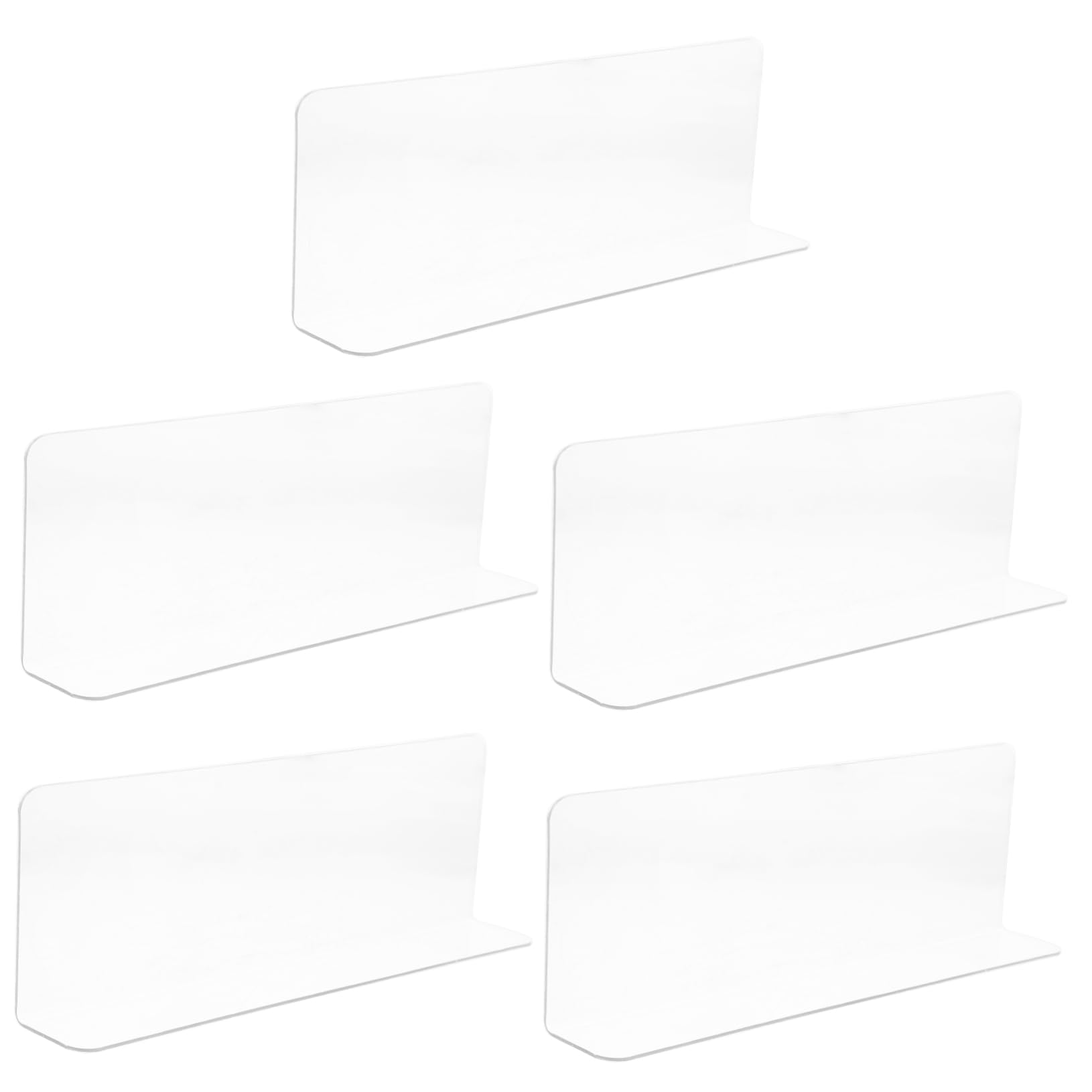 BUGUUYO Shelf Dividers for Stores 10pcs Plastic Snack Goods Separators Simple Design