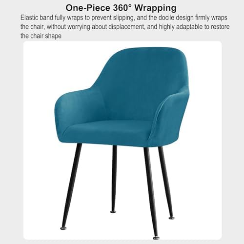 Curved Back Chair Slipcovers, Stretchable Dining Room Chair Protectors, Modern Design for Restaurants and Home Use