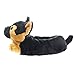 Millffy - Pantofole classiche a forma di coniglietto, per adulti, in peluche, Nero (Cane da pastore), Medium