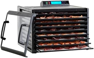Excalibur Electric Food Dehydrator Machine 9-Tray with Clear Door and 48-Hour Digital Timer, Automatic Shut Off & Temperature Control and Fast Drying with 15 Sq. Ft. of Drying Space, 600-Watts, Black