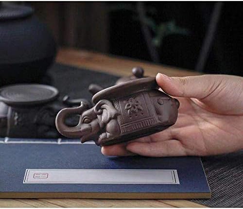Miniatura 6 de Almohadilla de tetera hecha a mano, soporte para tetera de elefante chino Yixing, Zisha Kung Fu de cerámica morada para té de arena, juego de té de