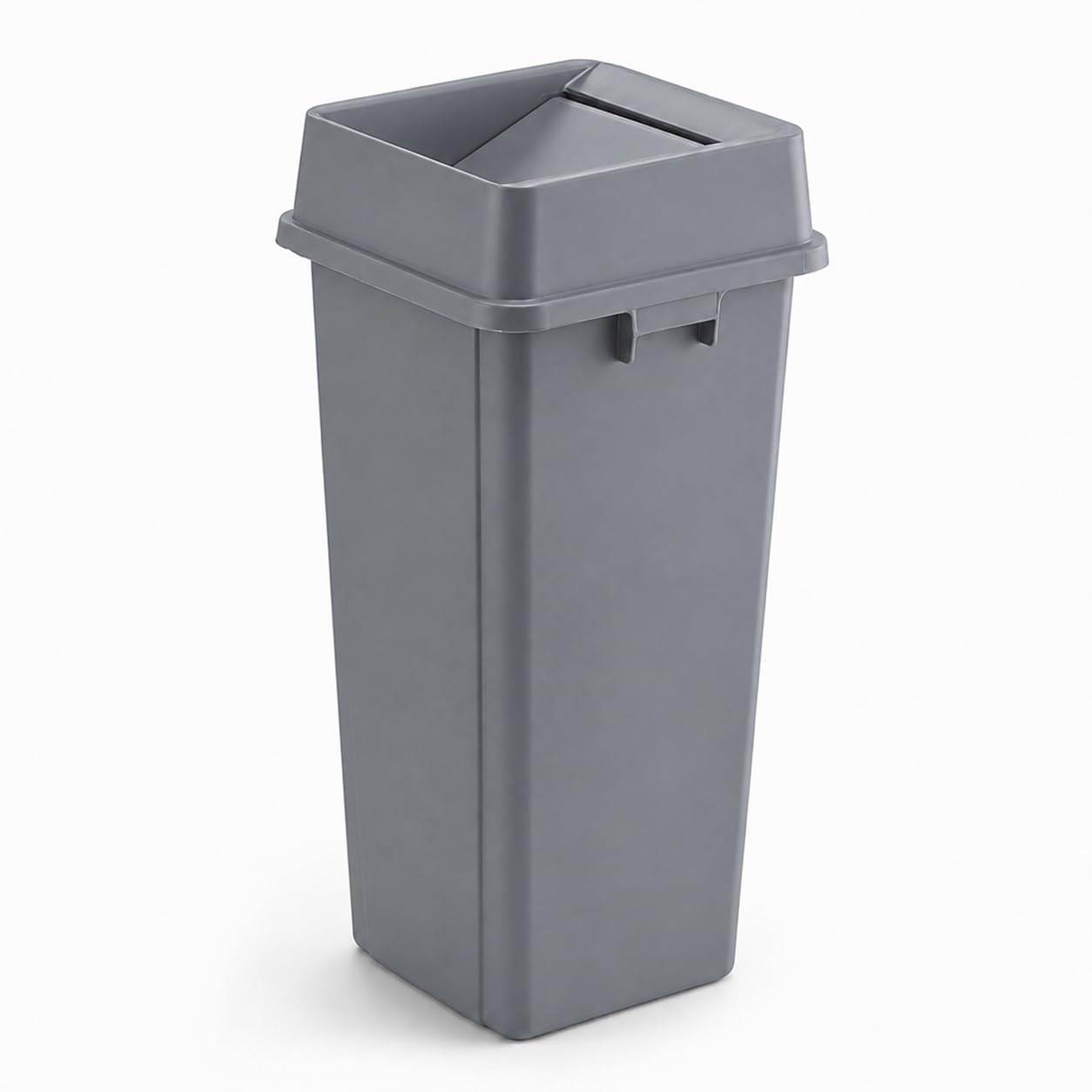 23 Gallon Square Trash Can with Drop Shot Lid by Glownary – 23 Gallon, 23.0 gallons, Resin, Gray, Model 23gsqtc-gray