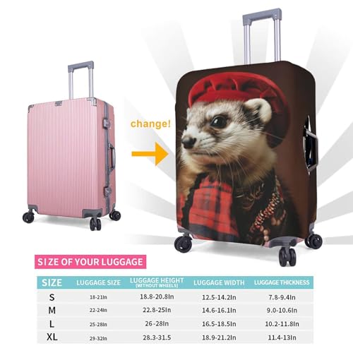 Housse de protection valise XL polyester furet blanc - 5