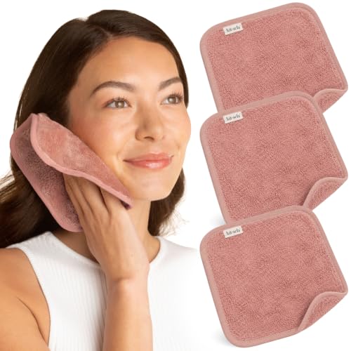 Kitsch Microfiber Face Towels 3pc Set | Clean Towels for Face - Terracotta | Reusable Microfiber Face Cloth for Daily Use, Facial Towel, Gentle Cleanse Face Wipes Alternative, Absorbent Quick Dry Cloths - image 1