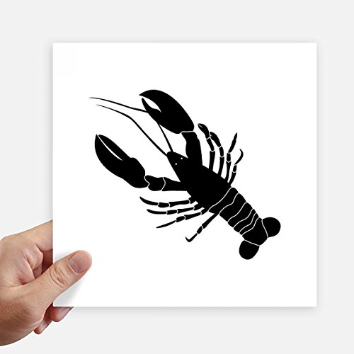 Stickers de camarón negro de 20cm vinilos cuadrados DIYthinker para pared y maleta pack de 4 2