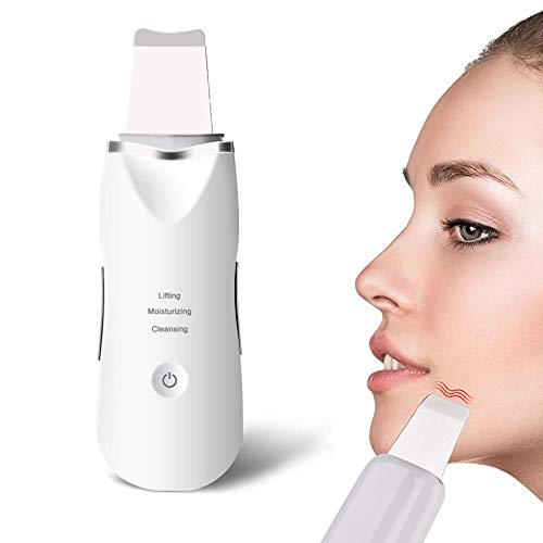 Foxsport - Exfoliante facial ultrasónico recargable para la piel, exfoliante facial y masajeador de la piel (blanco)