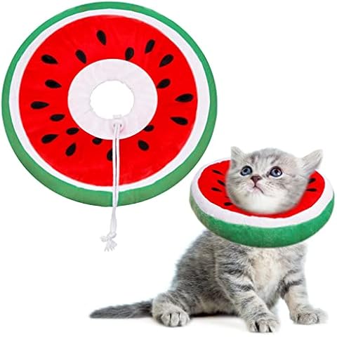 RosewineC Adjustable Watermelon Cat Cone Collar Cover