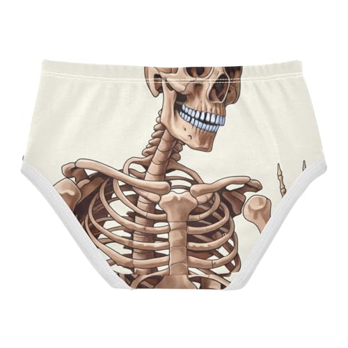 Personalized Toddler Underwear Custom 2t Cotton Girl Panties Cute Funny Skeleton Rock Sign Briefs Undies Kids2