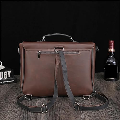 Leather Briefcase for Women Men's Casual Shoulder Crossbody Bags Large Capacity Business Commuting Messenger Bag Men Briefcases4