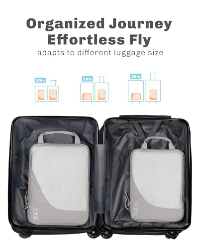 Image of 2 Set Compression Packing Cubes for Suitcases,Luggage,Travel Bag Organizer