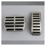 White skin LHD Pedal Ajuste para Volkswagen Polo VW Golf 4 Bora Beetle RSI GTI R32 FIT FOR Audi A3 Seat Leon 1M Toledo 1L Pad DE Acero Inoxidable PIE (Color Name : AT 2pcs)