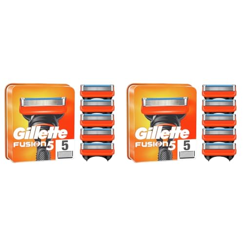 Gillette Fusion 5 Cuchillas de Afeitar Hombre, Paquete de 10 Cuchillas de Recambio (el embalaje puede variar)