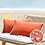 All Smiles Burnt Orange 12x20 Set of 2 Outdoor Waterproof Lumbar Pillowcase Throw Pillow Covers Decorative Outside Patio Furniture Cushion Cases Decor for Garden Bench Porch Couch Tent Sunbrella