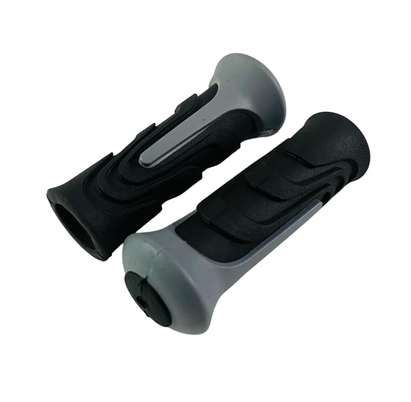 Image of Shrenik Kids Bicycle Handle Grip Cycle 12T 14T 16T 20T Bikes Dual Color Non Toxic Soft Rubber Anti-Slip Length 10.5 CM for Age Group 2-9 Years Dual Tone Color (Grey)
