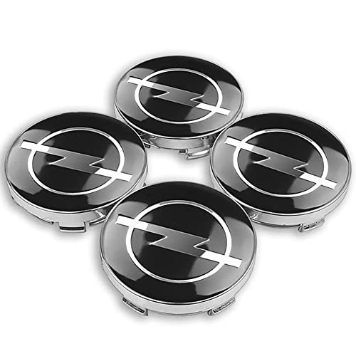 XGAGCF Coche Rueda Centrales Tapas Tapacubos Aluminio Buje Badge Emblema, para Opel OPC Astra J H G K Insignia Corsa D B E Mokka Vectra 60MM Auto Llantas Centro Decorativa Cubierta Accesorios