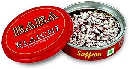 Sastibasket Baba Elachi Silver Coated (Tin) 10 Grms Piece of 1 + 3 Pouches Rajnigandha