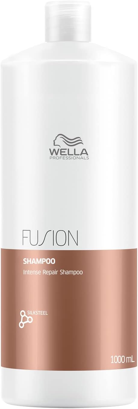 Wella Professionals Fusion Intense Repair Shampoo - Intense Repair Detangling Shampoo for Dry & Damaged Hair - Smoothening, Boost Shine & Protect Hair Against Breakage 1 L
