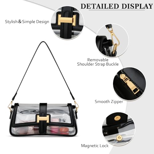 Image of KKXIU Shoulder Bag for Women Small Hobo Handbag Mini Retro Clutch Purses
