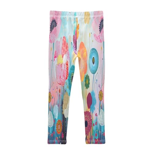 Bolaz Toddler Girls Leggings Printed Yoga Pants Leggings Giraffe Composed Flower for Kids2
