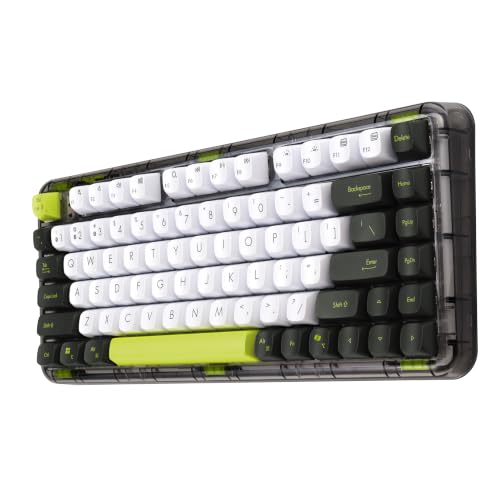 Image of ASUS Jelly75 Keyboard KD201, Wireless Mechanical Keyboard, Hot-Swappable Switches, Gasket Mount, Backlit, 5-Device Support, USB Type-C Rechargeable Battery,Compatible with Windows /MacOS, Volt Green