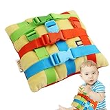 Buckle Toyss - Almohada de Hebilla Sensorial | De Peluche Con Hebilla | Juguetes De Coche Para Bebé Y Juguetes Para Cochecito | Juguetes De Actividades De Aprendizaje, Desarrollo De La Motricidad Fin