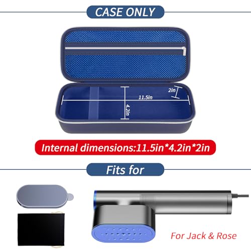 Image of Steamer Case Compatible with Jack & Rose Portable Travel Steamer for Clothes, Handheld Steamer & Iron Carrying Storage Bag Organizer with Mesh Pocket for Accessories-Box Only (Royal Blue)