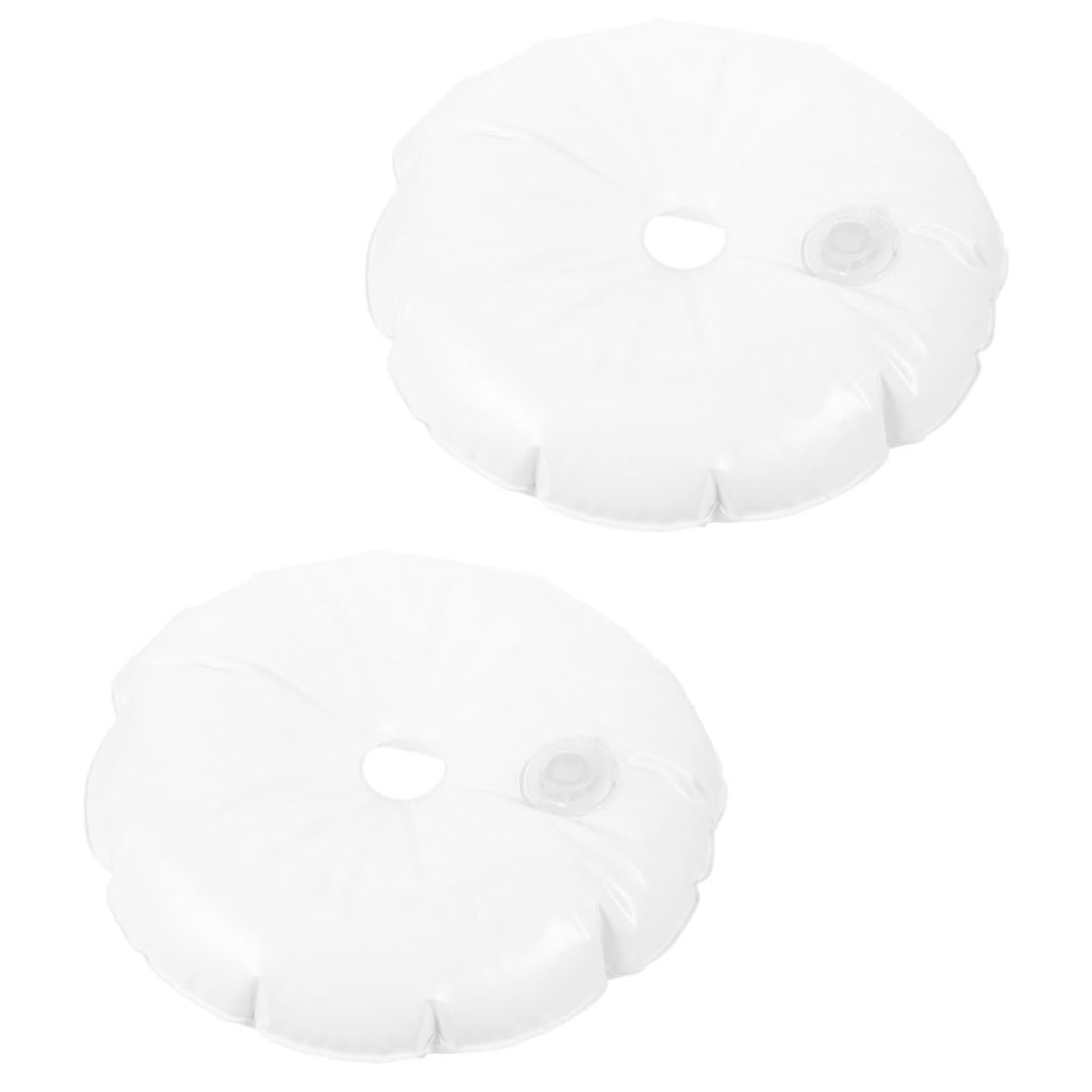Generic 2pcs Water Bag Outdoor Water Injection Bag Pillar Base Portable Sunshade Base Sand Bags Flag Base Weight Water Weight Bag Decor To Rotate White Ornament Plastic Umbrella