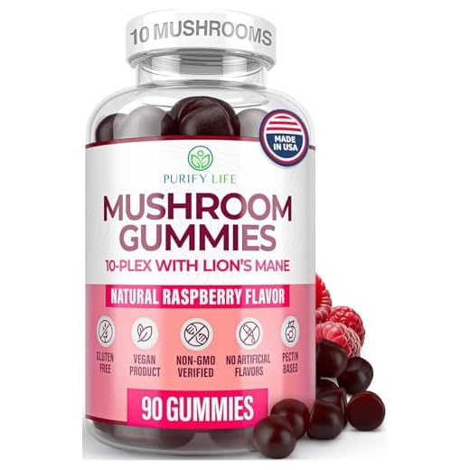 World's First Mushroom Gummies with Lions Mane, Dried Woodear Mushrooms, Immune Support & Stress Relief, Mushroom Supplement for Adults & Children (90 Chews 2500mg/serving)