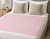 Easy Care Solutions | Washable Bed Pad Protector | with Tucks/Flaps | 85 cm x 90 cm | 3 litres Absorbency | Reusable Blue Bed Pads (2, Pink, Pink - 85cm x 115cm (Tucks))