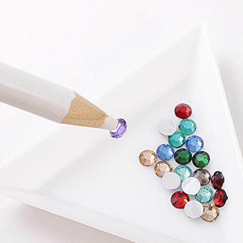 Kuizhiren1 Stylo à ongles pour décoration d'ongles en strass Blanc Cover