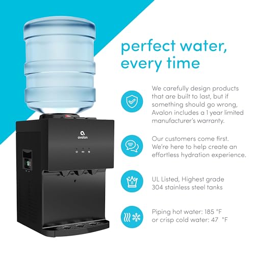 Avalon A11BLK 3 Temperature Top Loading Countertop Water