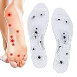 subaoqi Unisex Magnetic Massage Insoles Foot Acupressure Shoe Pads Insoles for Transparent Magnetic