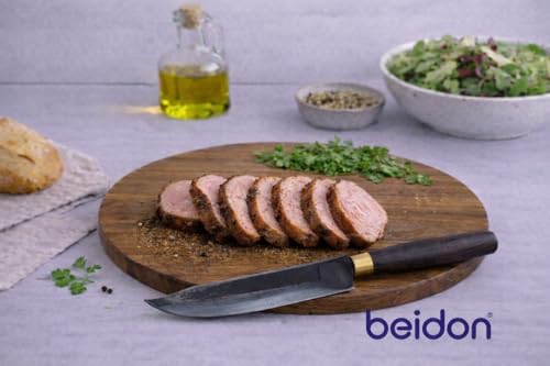 Image of Iron Kitchen Knife | Wooden Handle Meat & Fish Cutting Knife | Vegetable Cutter | Traditional Naadan Kathi-Kathi | Knife for Kitchen Use |27 * 3 * 2.5