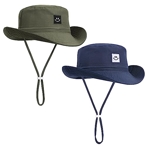 Image of Baby Sun Hat, Newborn Toddler Foldable Beach Hat UPF 50+ Sun Protection Bucket Hat for Boys Girls Adjustable Cap (0-6 Months)
