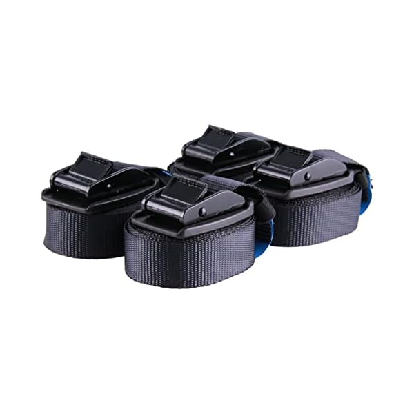 4er Set Sandax Zurrgurte Spanngurte mit Klemmschloss und Schnallenschutz aus Gummi - LÃ¤nge: 4m, Breite: 25mm - Verzurrgurte belastbar bis 540kg, nach DIN EN 12195-2 | Premium Spannband, schwarz – Bild 6