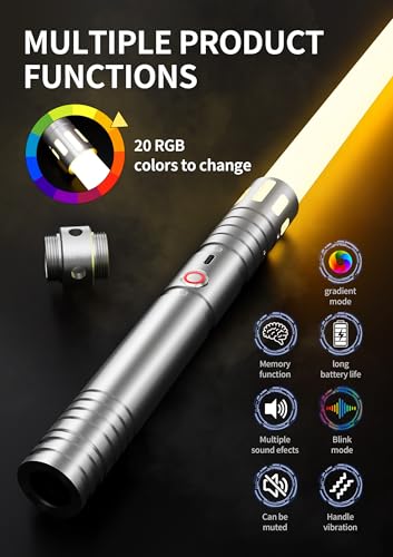Image of Lightsaber,Dueling Double Light Saber,Metal Hilt Force Fx Rechargeable 2pack Real 20 Colors Length 4 Modes