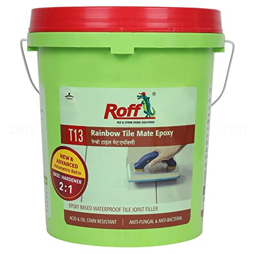 Image of Roff Pidilite Rainbow Tile Epoxy Grout (Ivory Colour, 1 kg) Resin, Pack of 1