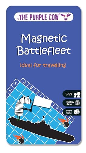 Image of The Purple Cow- Battlefleet Game- Magnetic Travel Game for Kids and Adults. Classic Strategy Game for Thinking