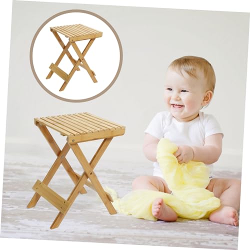 Tabouret pliable bambou compact pour petits espaces intérieurs - 8