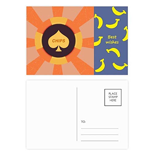 Carte postale Merci motif chips et banane pour embellir vos correspondances et invitations