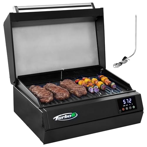 PlugNGrill Turbo E Sport Compact Electric Grill, 1700W Infrared, Digital