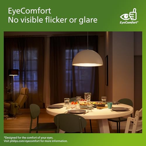 PHILIPS LED 100W A19 3-Pack Ultra Efficient Soft White LED Bulbs (2700K) 1520 Lumen (8.9W = 100W) Dimmable Clear Flicker-Free Light Bulbs