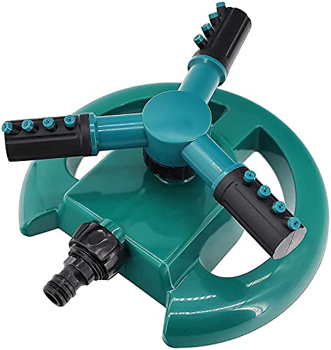 Limbjal® Automatic 360 ° Rotating Adjustable Round 3 Arm Lawn Water Sprinkler for Watering Garden Plants/Pipe Hose Irrigation Yard Water Sprayer Adjustable Water Sprinkler (Pack 1) (Pack 1)