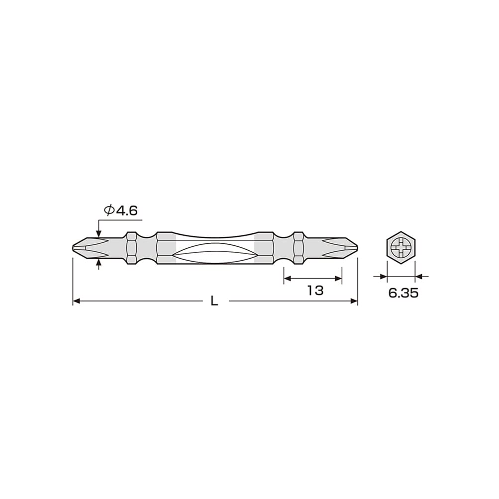 Amazon | アネックス(ANEX) カラートーションビット 両頭 スリム +2x85