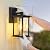 Zanritelit Outdoor Wall Sconce for Patio Hallway Entryway Yard, Waterproof Exterior Lantern for Porch, Aluminium Anti-Rust Outside Wall Mounted Light Fixture Vintage Black Outdoor Sconces Light