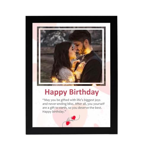 Image of FA6 Custom Birthday Photo Frame Personalized Birthday Gift with Your Photo MDF Wall Hanging Picture Frame 16 x 24 Inch