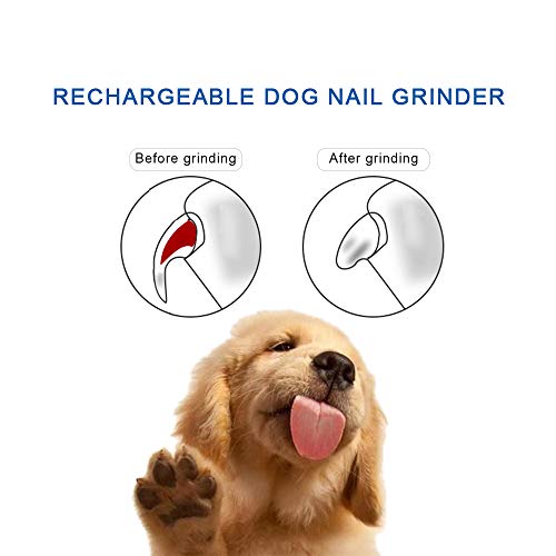 Festnight Recarregável Pet Dog Moedores De Unhas de Carregamento USB Prego Pet Clippers para Cão Gat