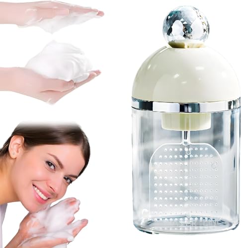 PAZRSASX Machine électrique à Mousse nettoyante pour Le Visage, Outil de Nettoyage en Profondeur de la Peau pour Les Voyageurs, Machine à Mousse Portable étanche et Rechargeable, Portable et Durable