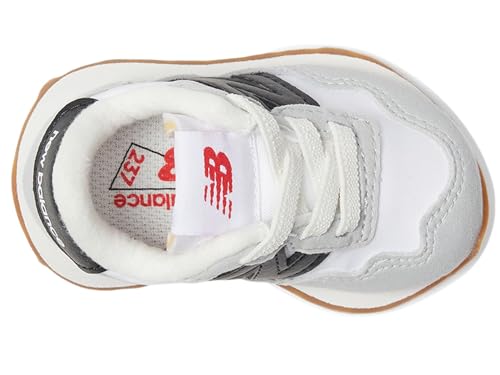 New Balance Kids 237 Bungee Sneaker, WHITE/BLACK, 6.5 M Toddler (1-4 Years)2